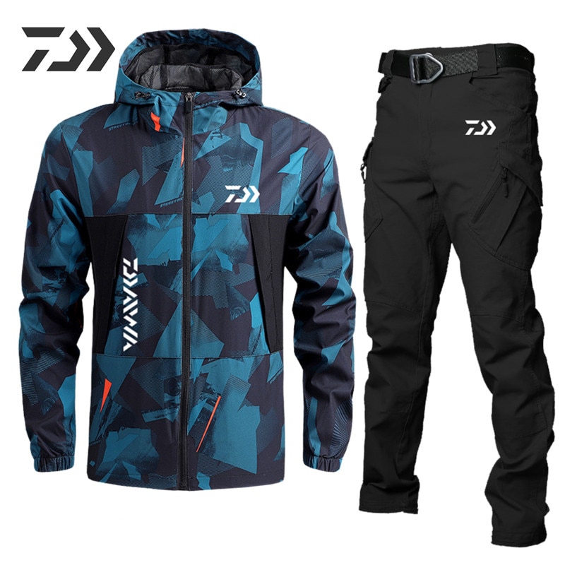 신제품 남성 사이클링 자전거 의류 재킷 세트, 방풍 야외 등산 슈트 Mtb 사이클링 팀 재킷 낚시 슈트, 2022